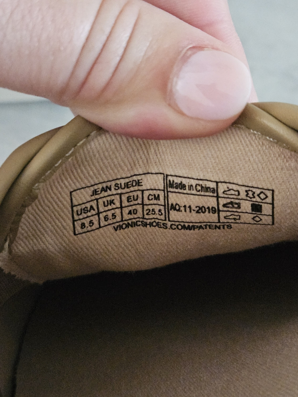 Vionic Women's Suede Sneaker in Light Tan - Picture 10 of 12